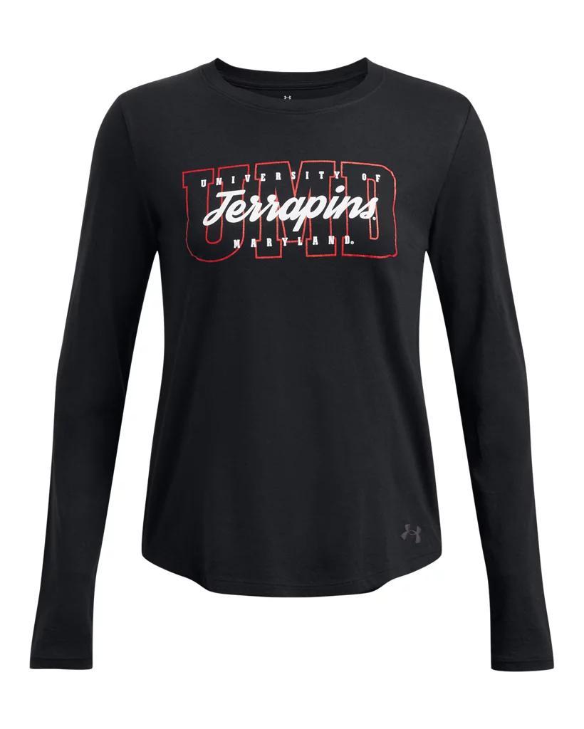 Women's UA Performance Cotton Collegiate Long Sleeve Product Image