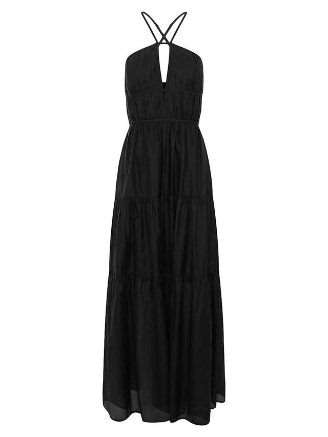 Womens Seraphina Silk-Blend Tiered Maxi Dress Product Image