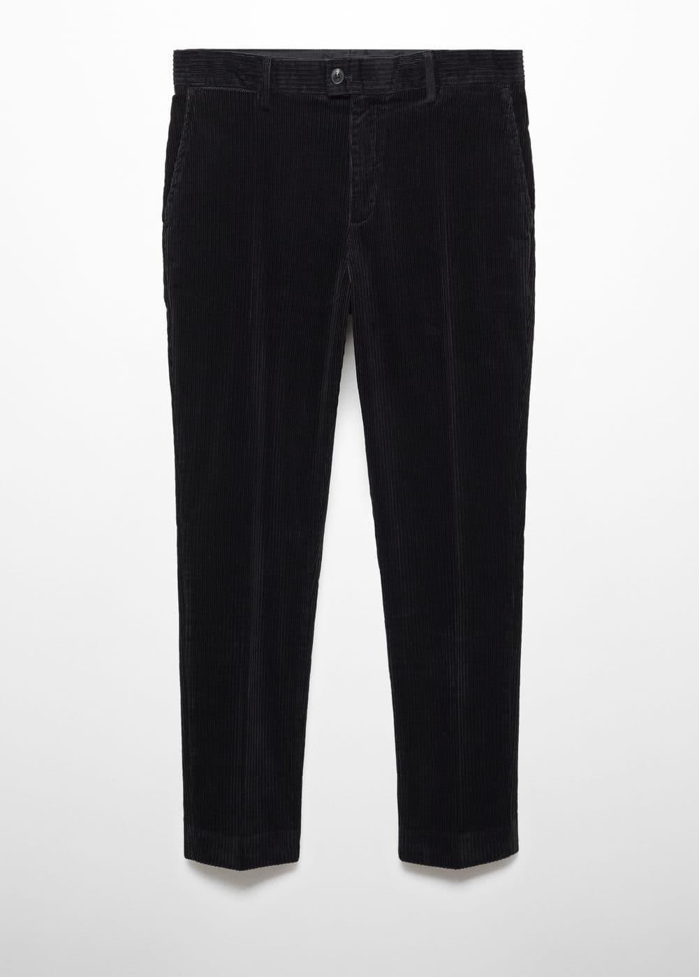 MANGO MAN - Slim fit corduroy pants blackMen Product Image