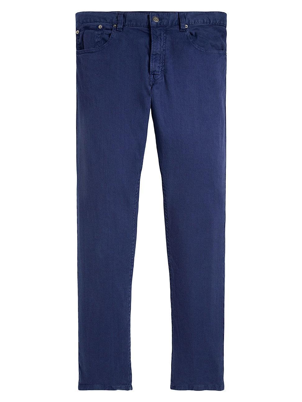 Mens Stretch Linen-Cotton Slim-Fit Jeans Product Image