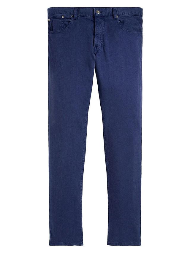 Mens Stretch Linen-Cotton Slim-Fit Jeans Product Image