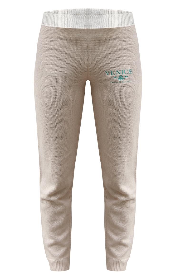 Stone Venice Embroidered Knitted Sweatpants Product Image