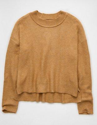 AE Slouchy Cropped Pullover Sweater Product Image