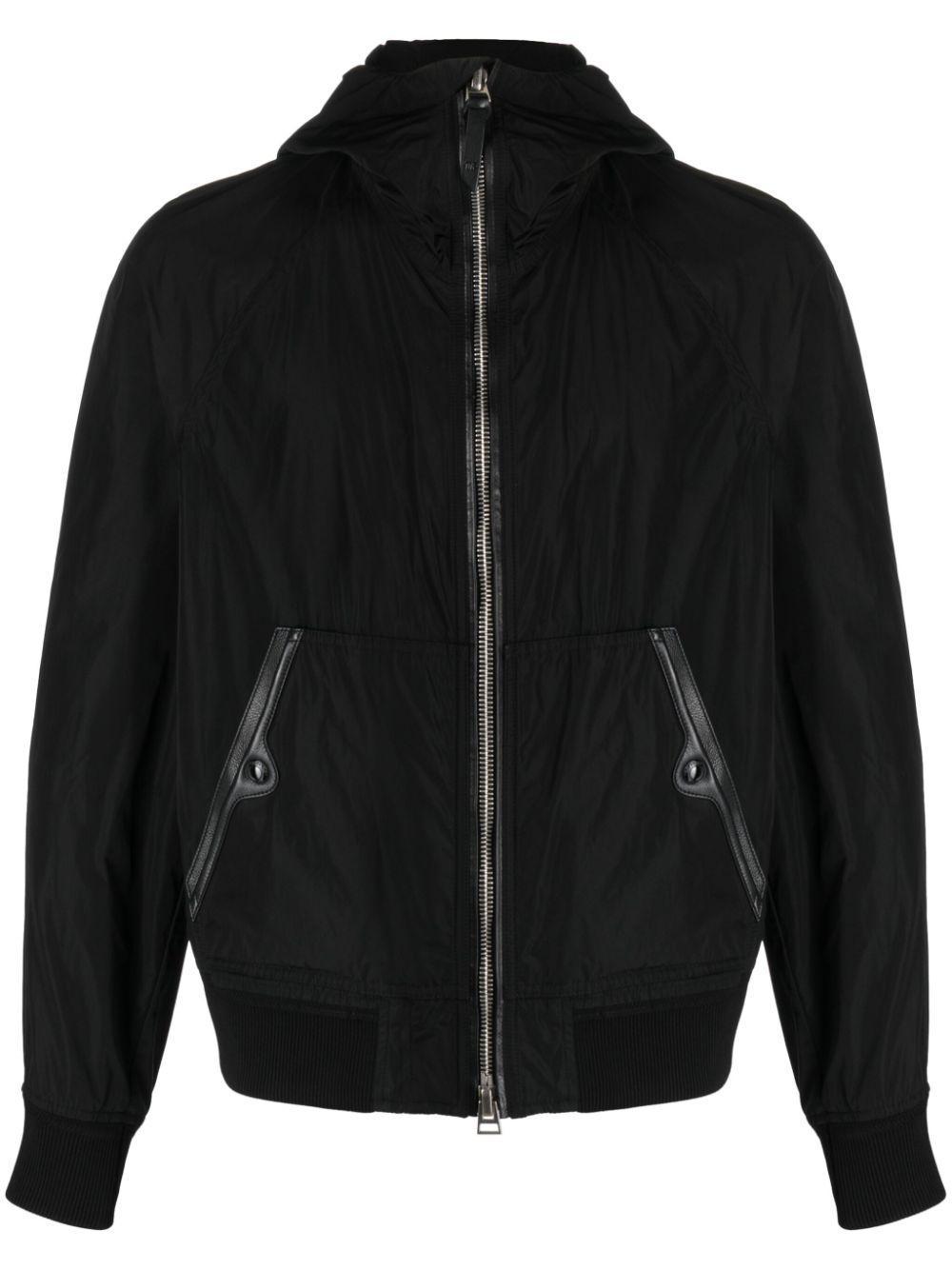 TOM FORD Black Hooded Jacket Product Image