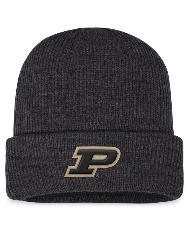 Mens Top of the World Charcoal Purdue Boilermakers Sheer Cuffed Knit Hat Product Image