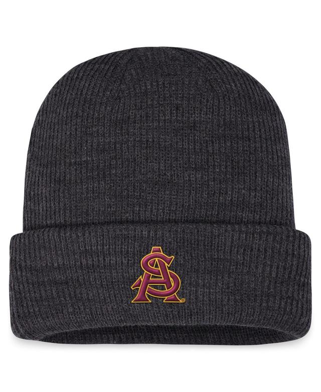 Top of the World Mens Charcoal Arizona State Sun Devils Sheer Cuffed Knit Hat Product Image