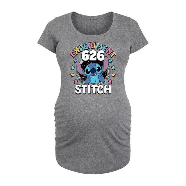 Disneys Lilo & Stitch Maternity Experiment 626 Graphic Tee, Womens Heather Grey Product Image