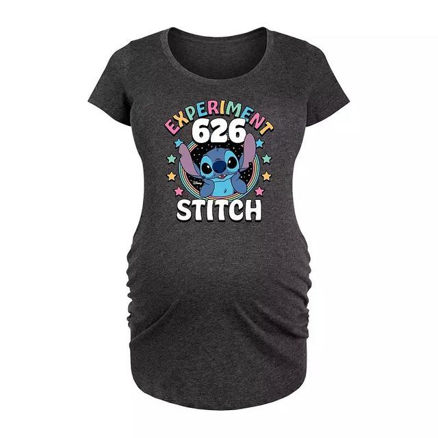 Disneys Lilo & Stitch Maternity Experiment 626 Graphic Tee, Womens Heather Grey Product Image