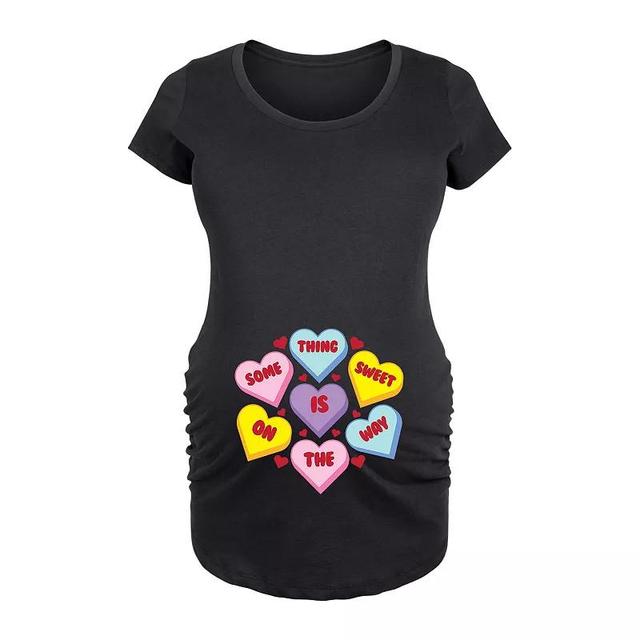 Maternity Something Sweet Candy Hearts Graphic Tee, Womens Product Image