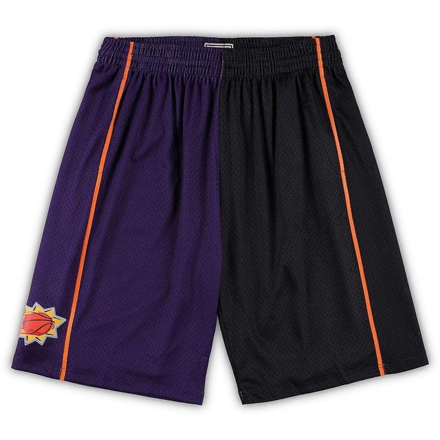 Mens Mitchell & Ness Purple/Black Phoenix Suns Big & Tall Hardwood Classics Split Swingman Shorts Product Image