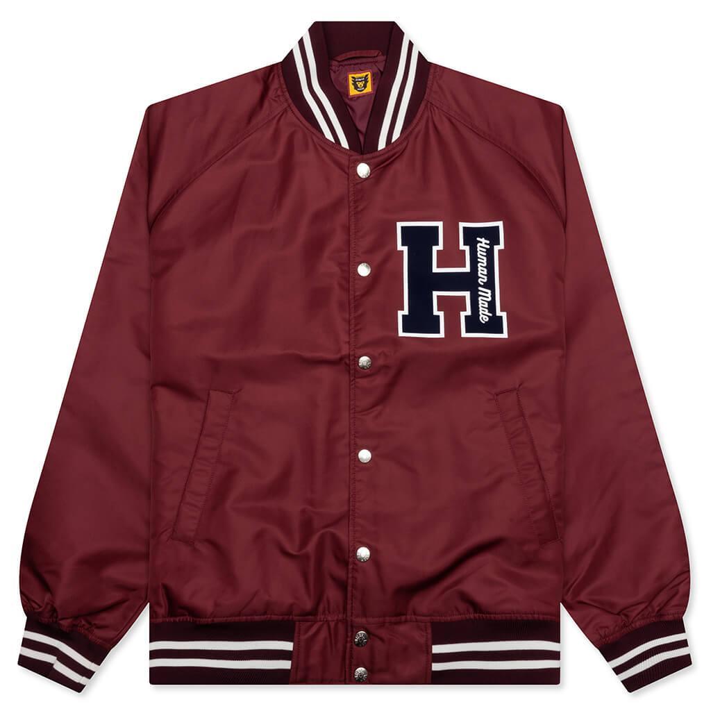 Nylon Stadium Jacket - Burgundy Male product image