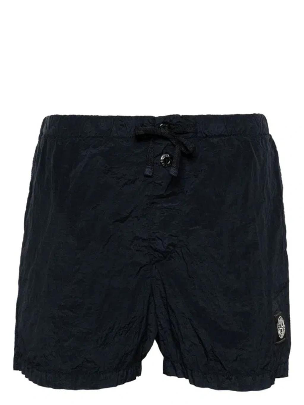 Logo Nylon Swim Shorts In Blue Product Image