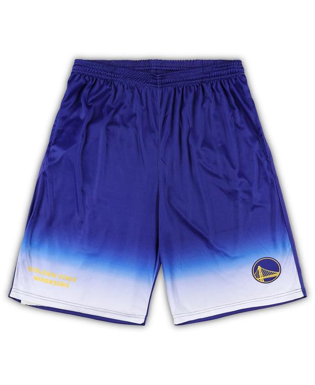 Men's Royal Golden State Warriors Big and Tall Fadeaway Shorts Product Image