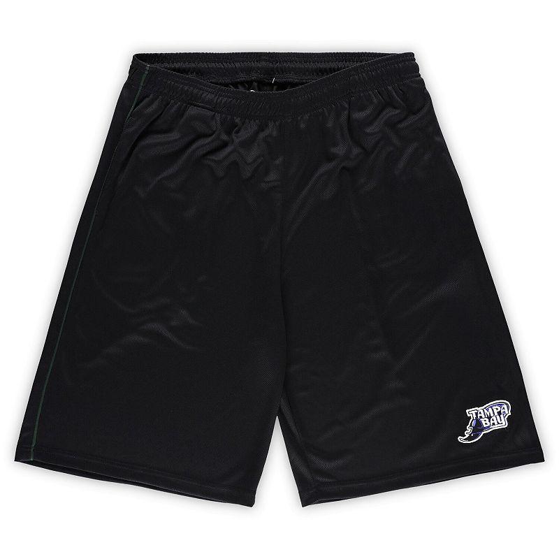 Mens ProfileBlack Tampa Bay Rays Big & Tall Mesh Shorts Product Image