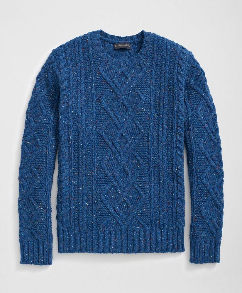 Aran Knit Sweater in Donegal Merino Wool Product Image