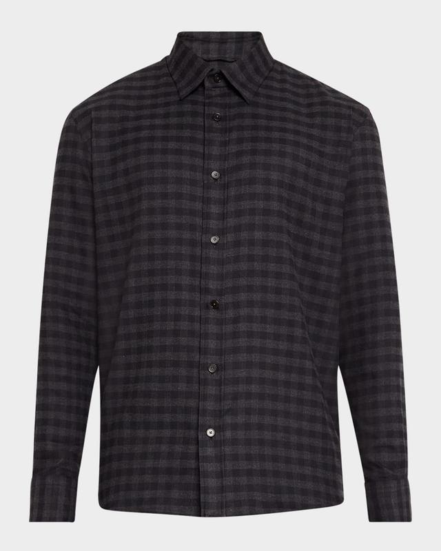 Men's Cotton Gingham Sport Shirt Product Image