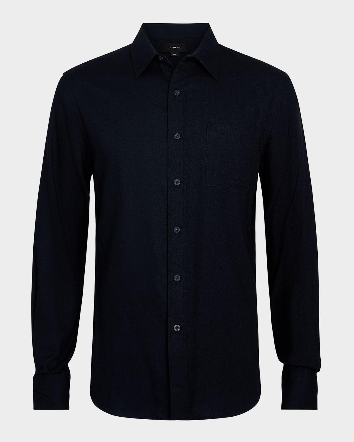 Mens Cotton and Wool Twill Sport Shirt Product Image