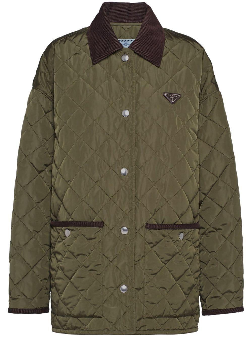 Re-nylon Quilted Jacket In Green Product Image