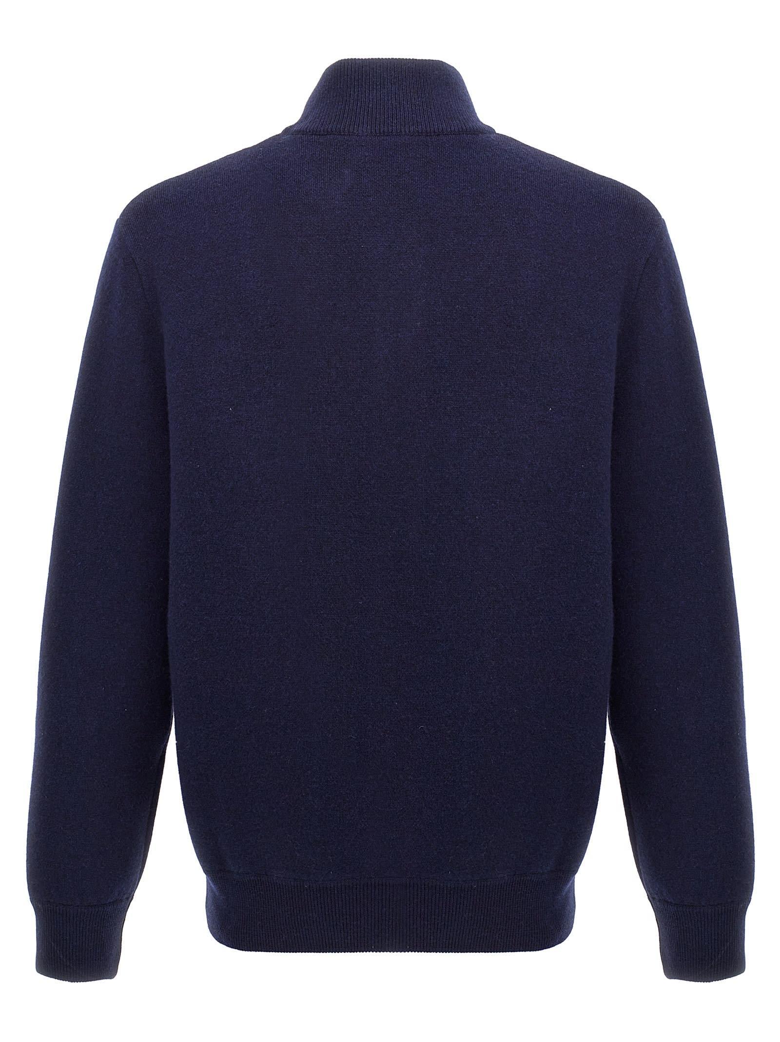 BRUNELLO CUCINELLI Wool Blend Cardigan In Blue Product Image