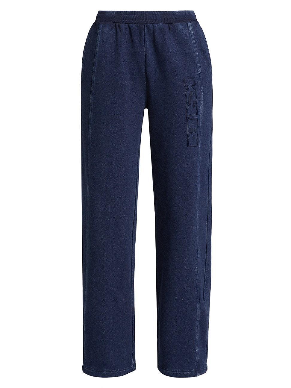 Womens Express To Mars Origin Denim-Effect Fleece Sweatpants Product Image