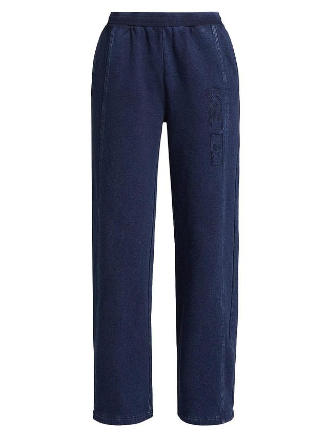 Womens Express To Mars Origin Denim-Effect Fleece Sweatpants Product Image