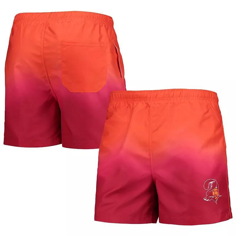 Mens FOCO Red Tampa Bay Buccaneers Retro Dip-Dye Swim Shorts Product Image