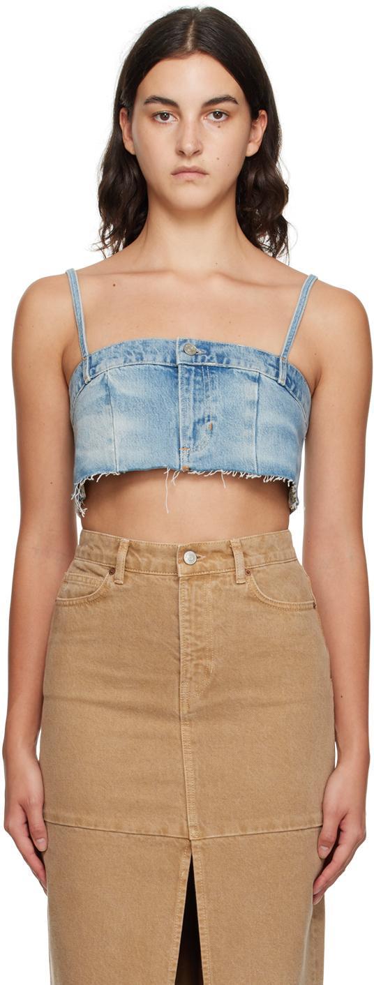 Ami Denim Top In Blue Product Image