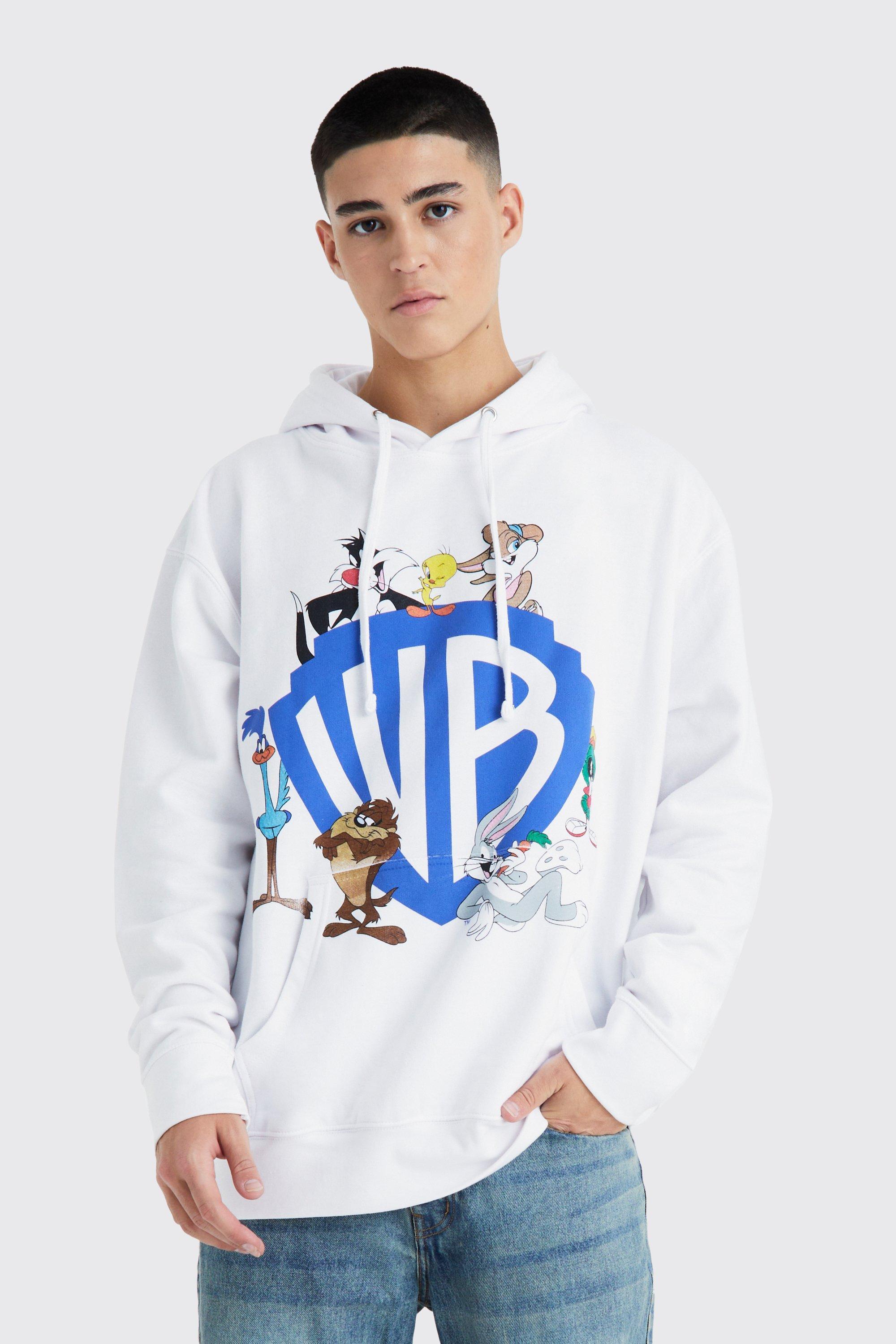 Oversized Warner Bros License Hoodie | boohooMAN USA Product Image