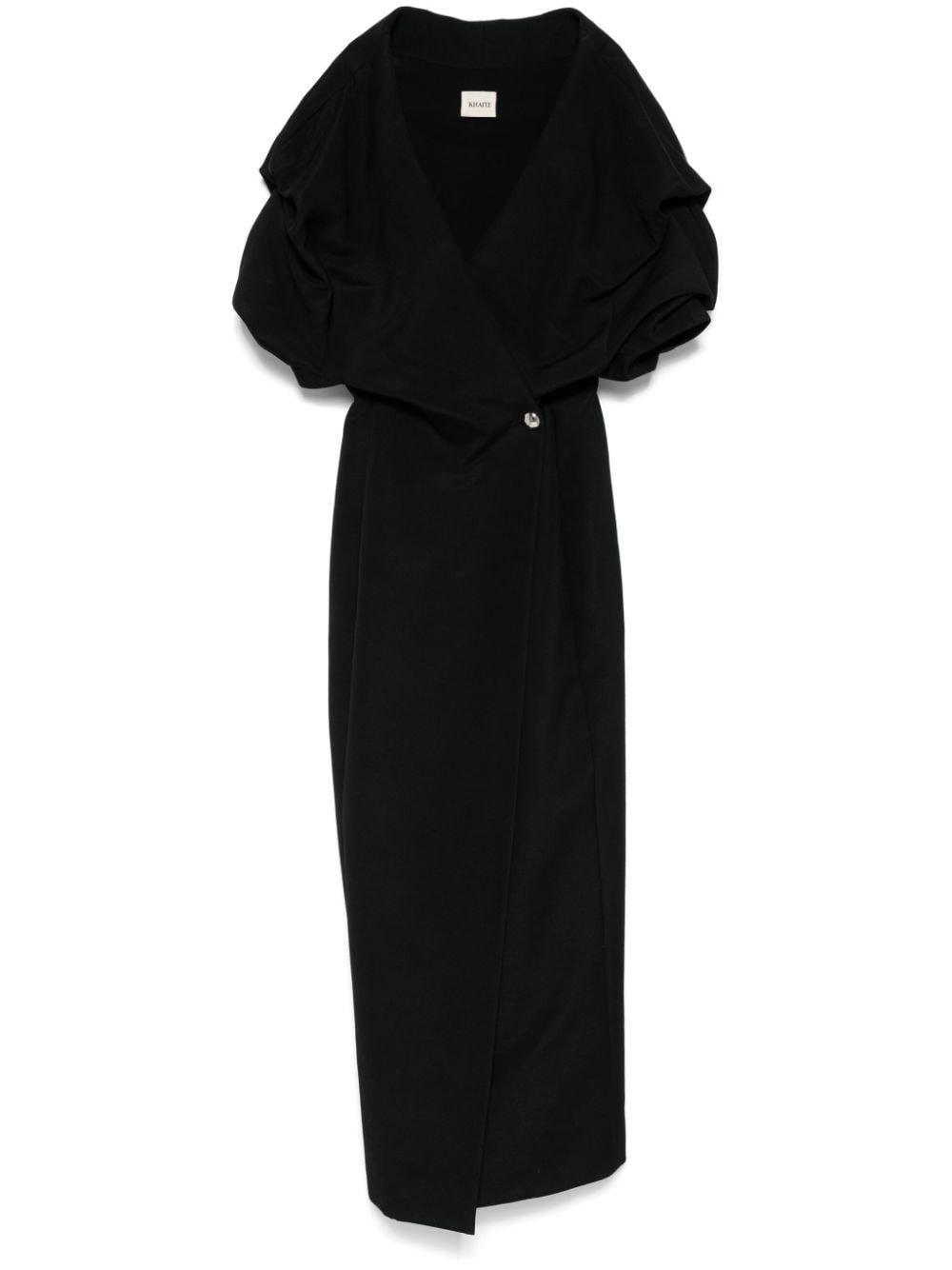 Truman Puff-sleeve Maxi Dress In Black Product Image