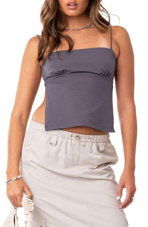 Womens Open Back Top With Straight Neckline Product Image