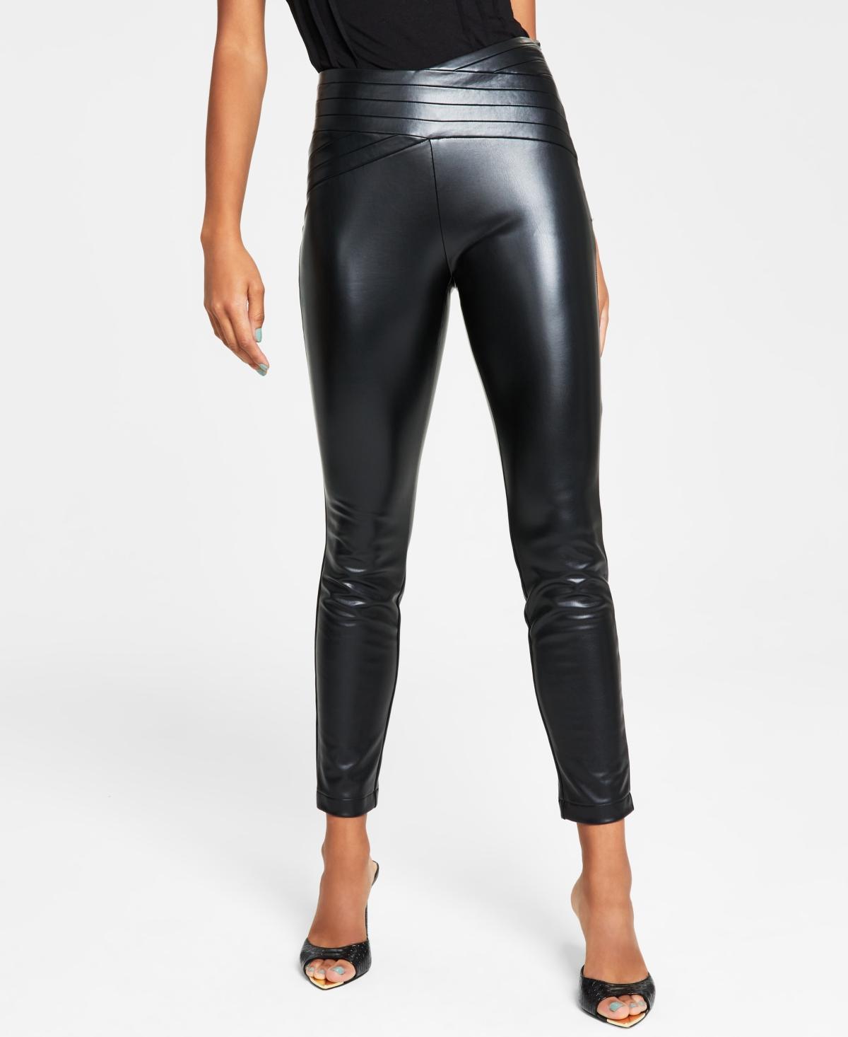 Guess Womens Dana Pleated Pull-On Skinny Leggings Product Image