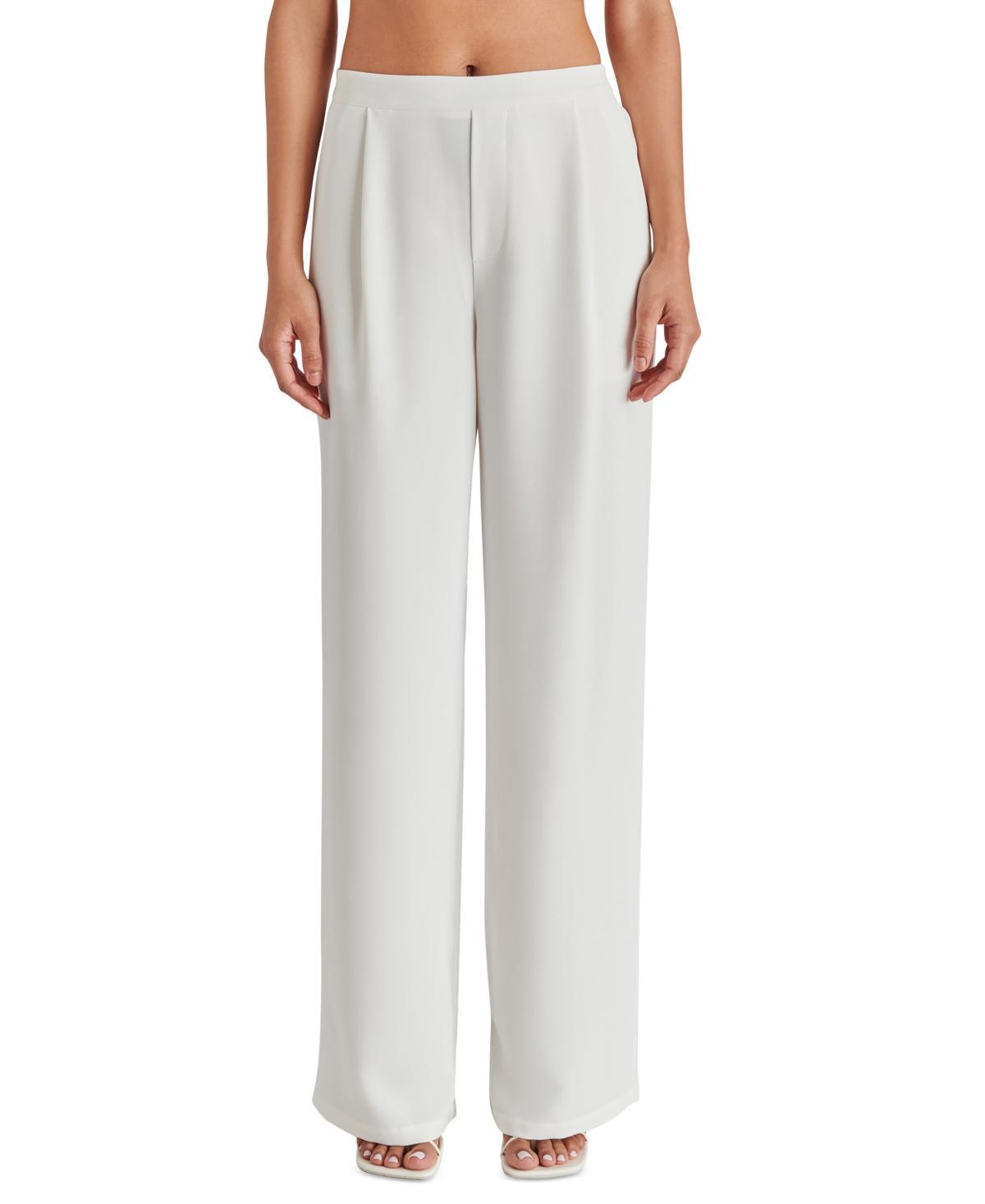 Steve Madden Womens Payton Wide-Leg Crepe Pants Product Image