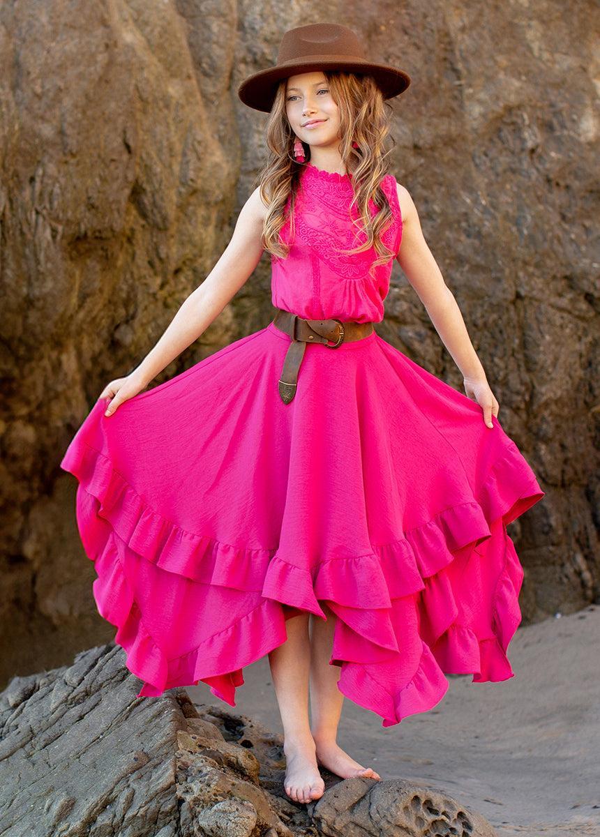 Sena Skirt in Fuchsia Product Image