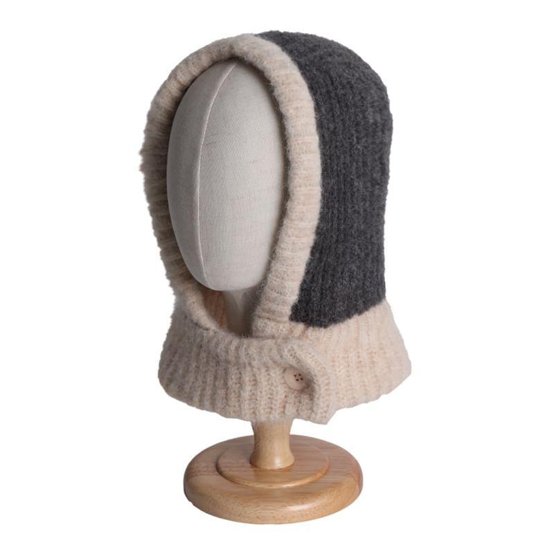 Contrast Trim Knit Balaclava Product Image