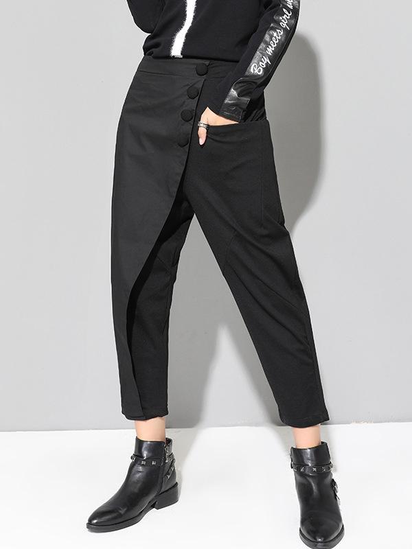 Leisure Fashion Irregularity Solid Color Harem Pants  Product Image