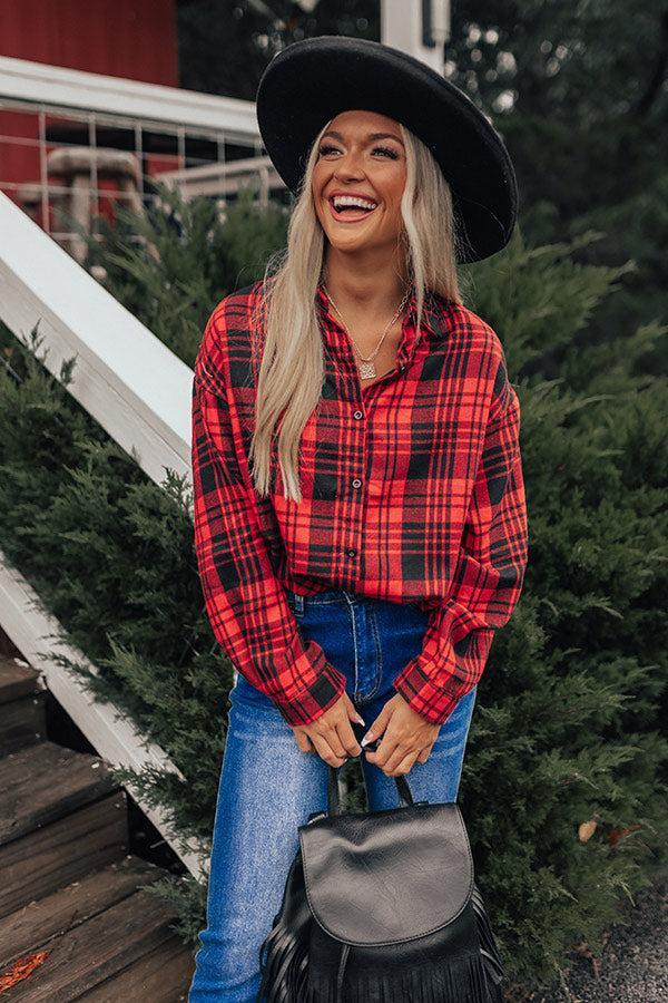 Cozy Memories Flannel In Red Product Image