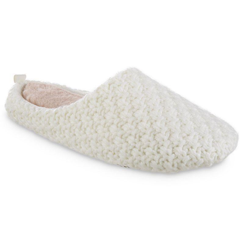 isotoner Sutton Chunky Knit Hoodback Womens Slippers Product Image