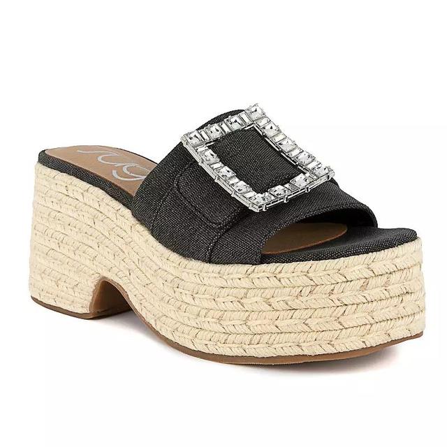 sugar Remote Womens Rhinestone Espadrille Sandals Product Image