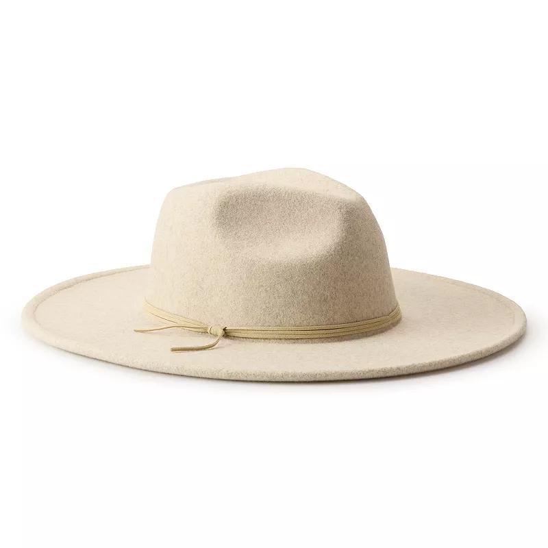 Womens Sonoma Goods For Life Faux Felt Fedora, Grey Beige product image