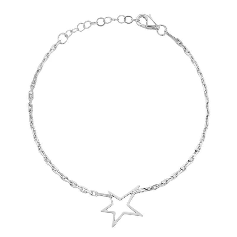 Sunkissed Sterling Sterling Silver Open Star Bracelet, Womens Silver Tone Product Image