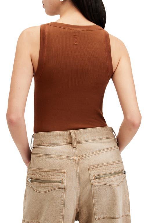 Rina Crew Neck Sleeveless Tank Top In Sugar Brown Product Image