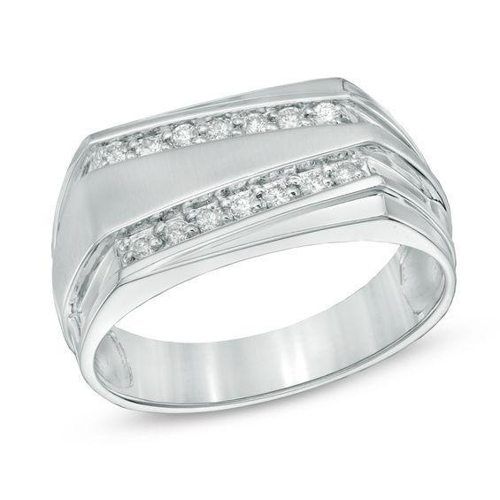 Men's 1/5 CT. T.w. Diamond Ring in 10K White Gold Product Image