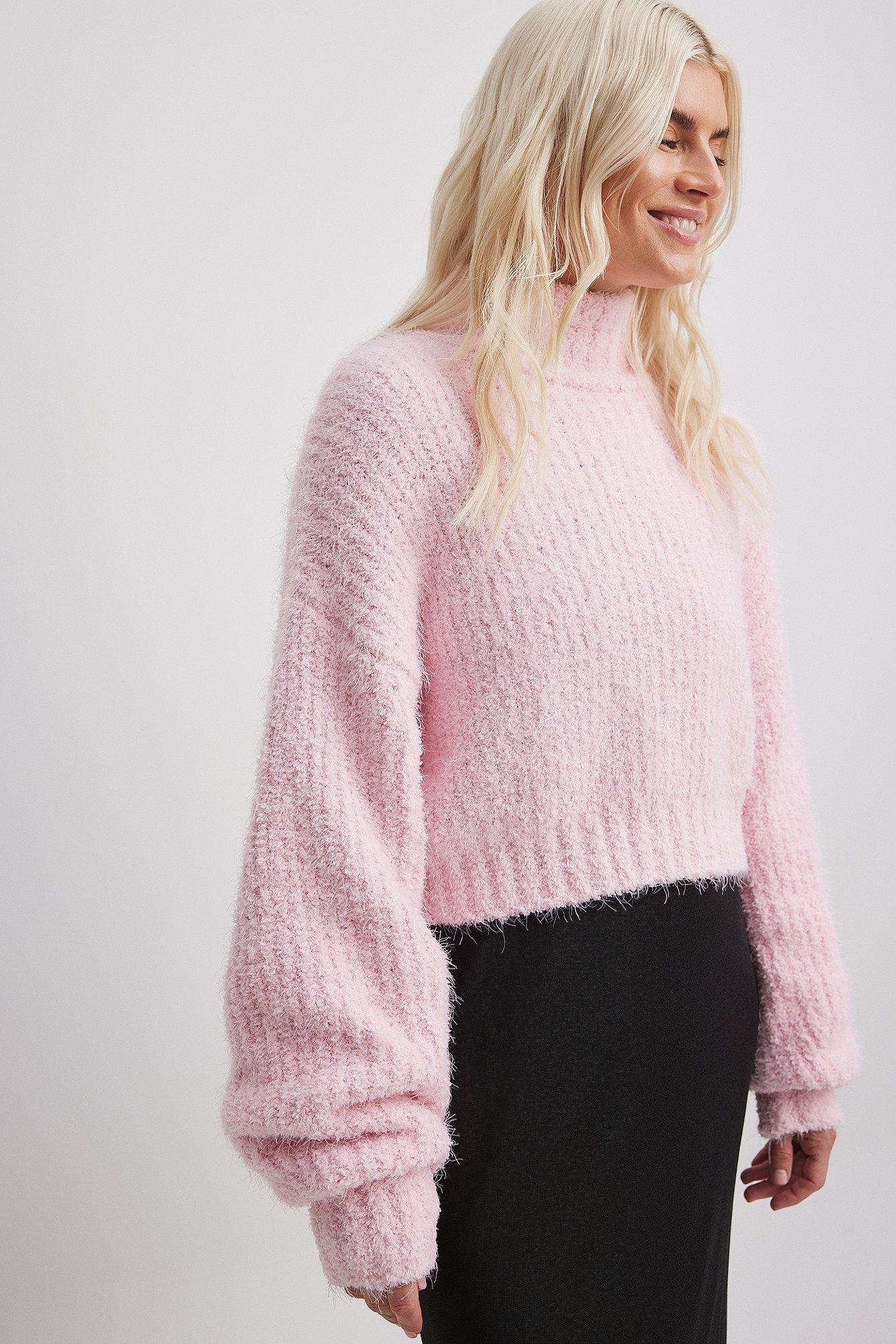 Fluffy Knitted Turtleneck Sweater Product Image