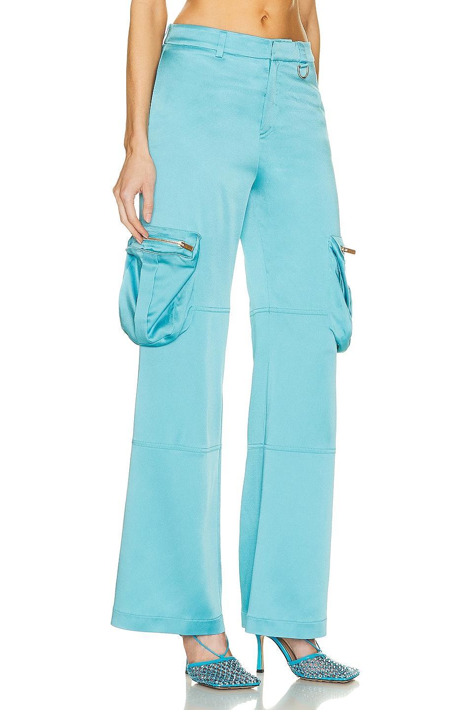 Blumarine Wide Leg Cargo Pant White. (also in ). Product Image