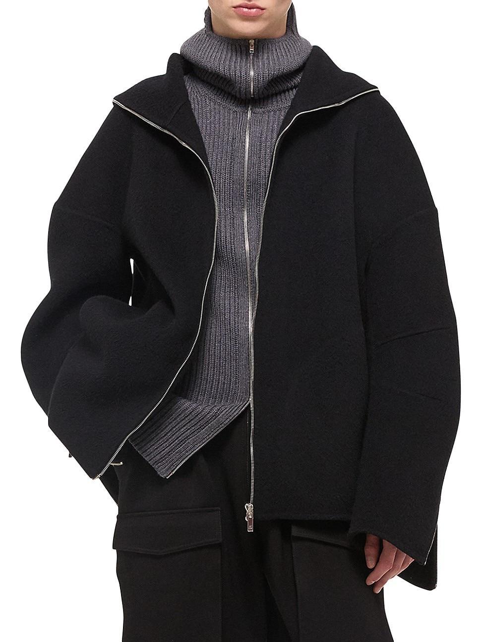 Mens Wool Hooded Coat Product Image