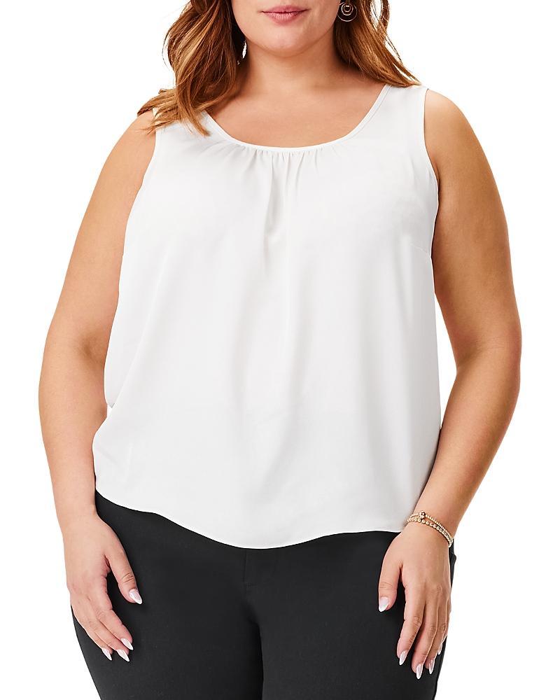 Nic+Zoe Plus Satin Chiffon Scoop Tank Product Image