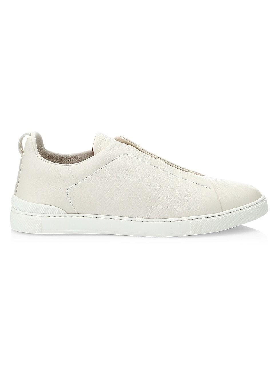 ZEGNA Triple Stitch Deerskin Leather Slip-On Sneaker Product Image