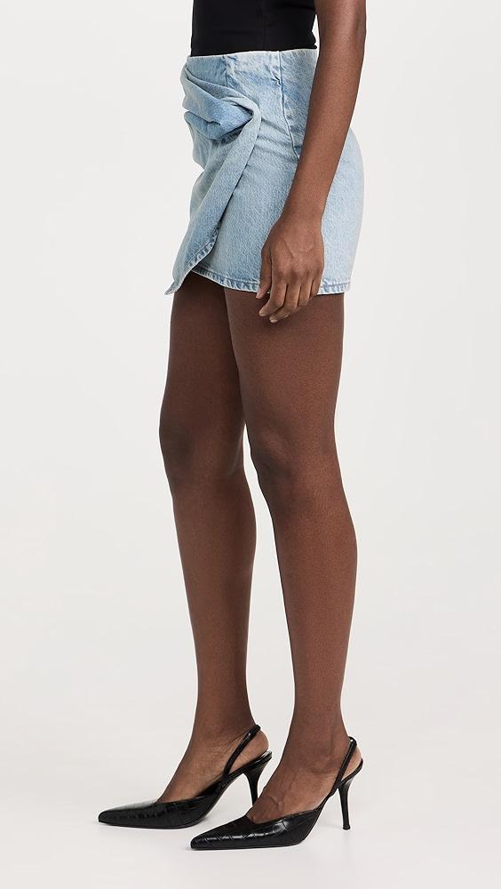 REV The Marlowe Draped Denim Skirt | Shopbop Product Image