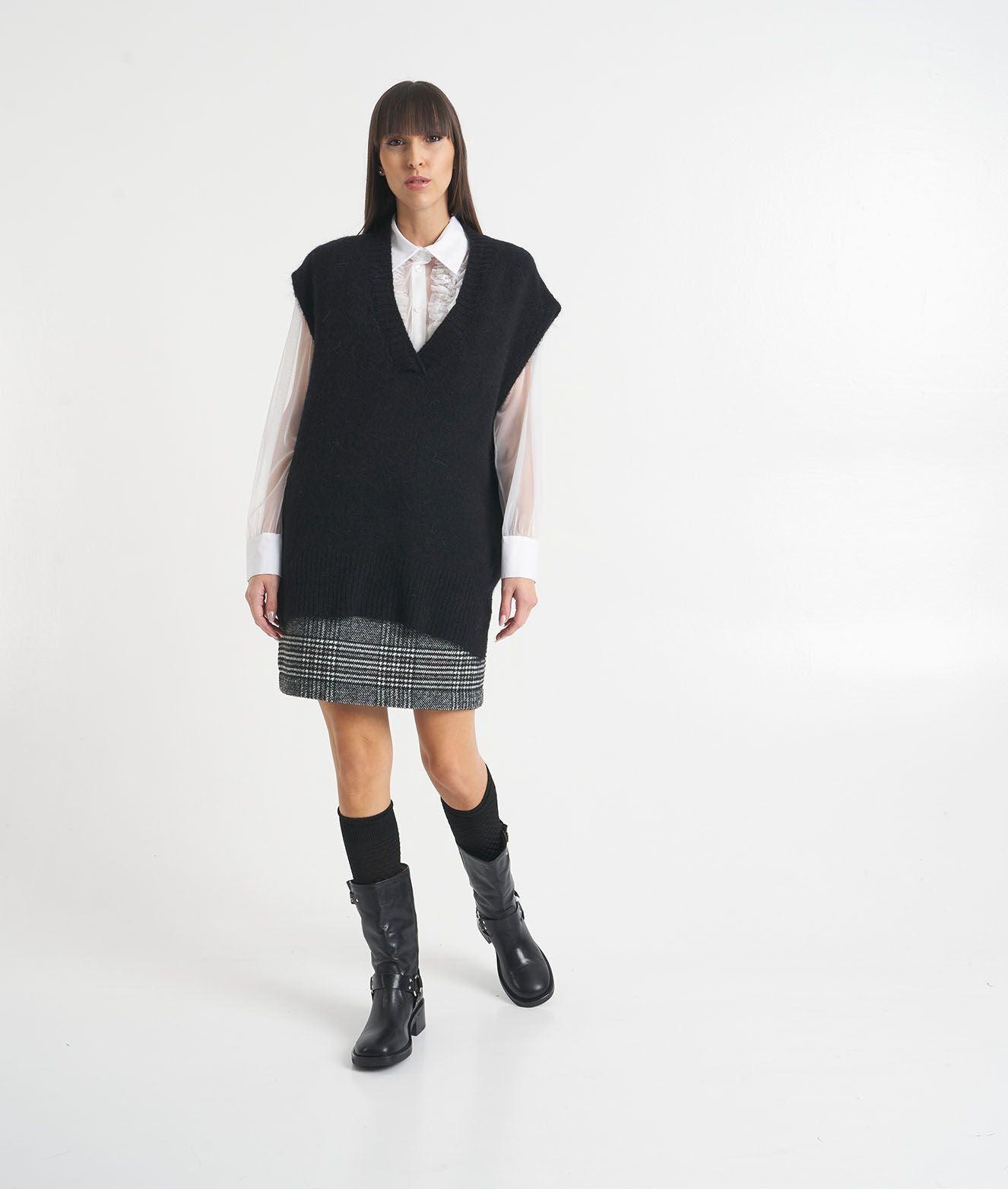 Gilet oversize in maglia Female Product Image