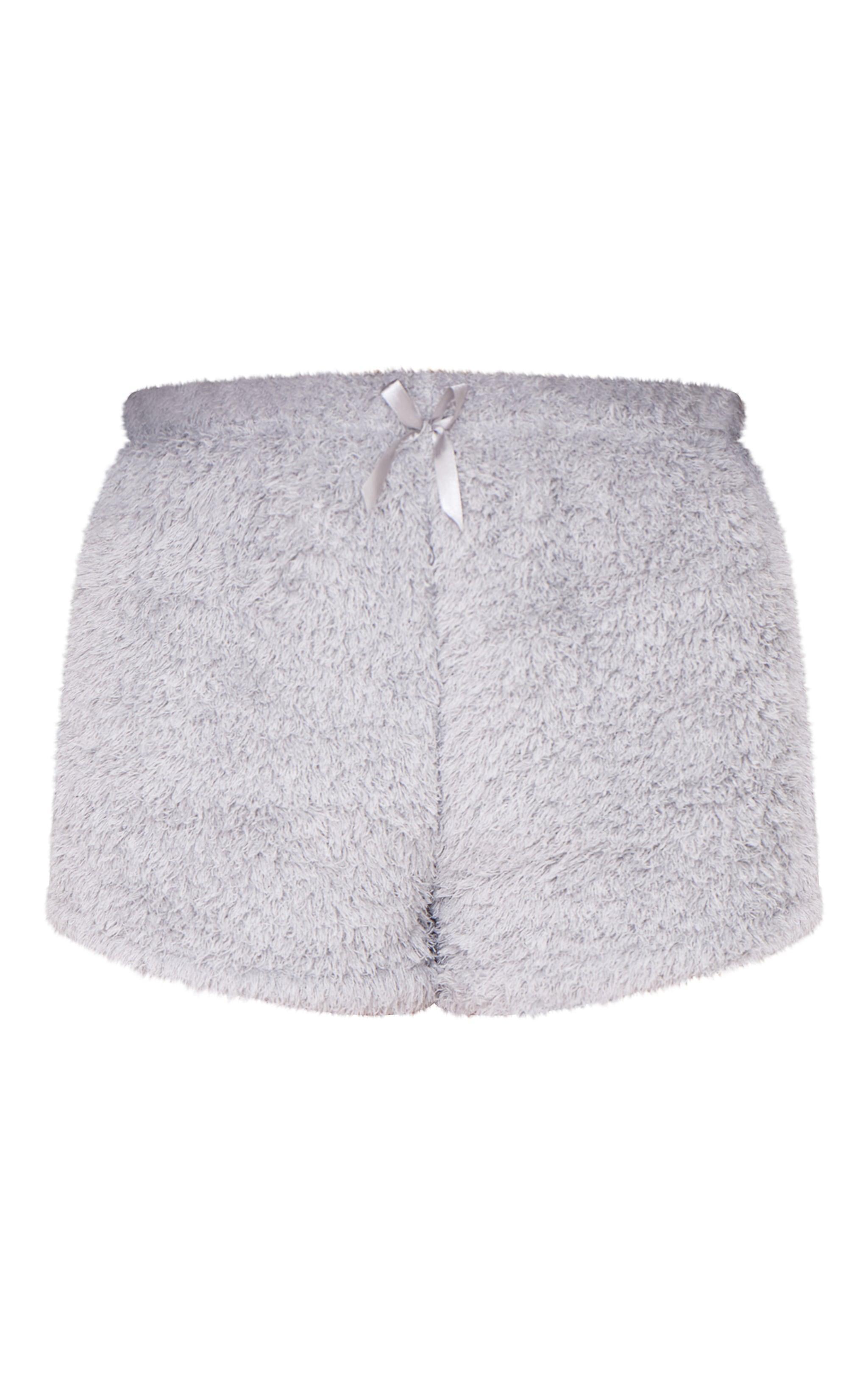 Grey Cosy Fleece Pj Shorts Product Image